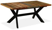 vidaXL Eettafel 180 cm massief gerecycled hout en stalen kruis