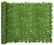 vidaXL Balkonscherm met groene bladeren 300x150 cm