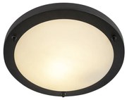 Buitenlamp Smart plafonnière zwart 31 cm incl. WiFi A60 IP44 - Yuma Modern E27 IP44 Buitenverlichting rond Lamp