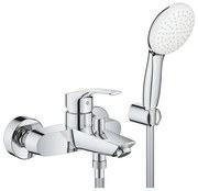 GROHE Eurosmart Badmengkraan - eengreeps - met doucheset - met omstel - chroom 25276003