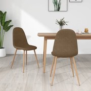 vidaXL Eetkamerstoelen 2 st stof bruin