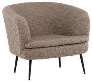 Bruine Teddy Fauteuil Zwarte Poten