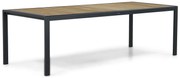 Dining Tuintafel rechthoekig 240 x 100 cm Aluminium/teak Grijs Valence