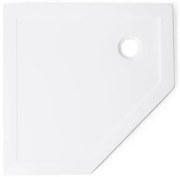 Saniclass Diamond Douchebak - 90x90x4cm - vijfhoek - wit SW1188