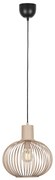 Moderne draad hanglamp zwart met beige 33cm - Gila Modern E27 bol / globe / rond Binnenverlichting Lamp