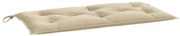 vidaXL Tuinbankkussen 100x50x7 cm stof beige