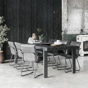 DTP Home Timeless Black Beam Robuuste Eettafel Zwart Teak 225 Cm - 225 X 100cm.