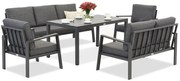 Zakintos Apetito 7 antraciet aluminium set Garden Point