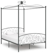 vidaXL Hemelbedframe metaal grijs 140x200 cm