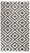 vidaXL Buitenkleed platgeweven 115x170 cm lichtzwart en lichtbeige