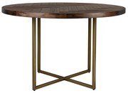 Ronde Eettafel Visgraat Acacia - 120 X 120cm.