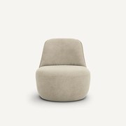 Draaifauteuil van linnenfluweel, Rosebury, ontwerp Emmanuel Gallina