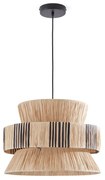 Driedubbele hanglamp van raffiaØ40 cm, Rafita