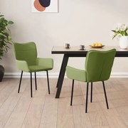 vidaXL Eetkamerstoelen 2 st fluweel lichtgroen