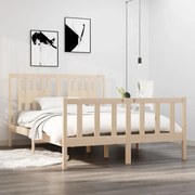 vidaXL Bedframe massief hout 135x190 cm 4FT6 Double