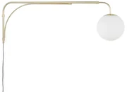 Wandlamp in messing en opaline glas, Moricio