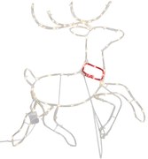 Kerst vloerlamp hert 50cm incl. LED met timer IP44 - Pax