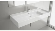 Muebles Veneto keramische wastafel met kraangat 101x46x12cm wit