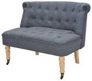 vidaXL Loveseat 94x67x76 cm stof donkergrijs