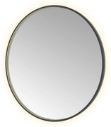 Hotbath &More Round spiegel 100cm geborsteld zwart PVD