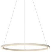 Design hanglamp beige 80cm incl. LED 3-staps dimbaar - Girello Design rond Binnenverlichting Lamp