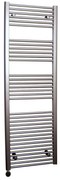 Sanicare elektrische design radiator 60x172cm inox-look met thermostaat links chroom