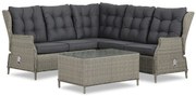 Hoek loungeset 5 personen Wicker Grijs Garden Collections New Castle