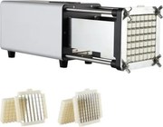 VEVOR Elektrische frietsnijder Aardappelsnijder met 1/2-inch en 3/8-inch messen Roestvrij staal, aardappelsnijder en hakselaar met antislipvoetjes, voor aardappelen Groenten Zilver