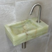 Saniclear Green Onyx fontein met kraangat rechts 39x22x10cm