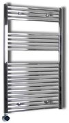 Sanicare elektrische design radiator 45x112cm chroom met thermostaat links chroom