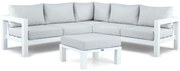 Hoek loungeset 5 personen Aluminium Wit Lifestyle Garden Furniture Luca