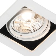 Set van 6 Vierkante inbouwspot wit verstelbaar - Artemis 70 GU10 Binnenverlichting Lamp