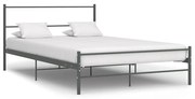 vidaXL Bedframe metaal grijs 120x200 cm