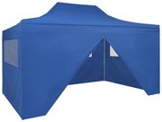 vidaXL Vouwtent pop-up met 4 zijwanden 3x4,5 m blauw