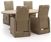 Intenso Umbria/ROUGH-Y Ellips 200cm dining tuinset 5-delig verstelbaar