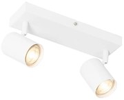 Moderne plafondlamp wit 2-lichts verstelbaar rechthoekig - Jeana