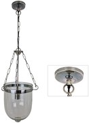 Hanglamp Bell Jar Antiek Zilver