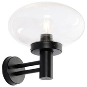 Moderne buiten wandlamp zwart met glas - Elly Modern E27 IP44 Buitenverlichting ovaal