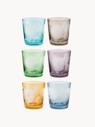 Waterglazen Peony, set van 6