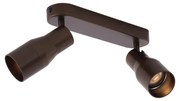 Afgeronde plafondSpot / Opbouwspot / Plafondspot donker brons GU10 50mm 2-lichts - Stanley Modern GU10 ovaal Binnenverlichting Lamp