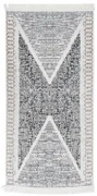 vidaXL Vloerkleed 100x200 cm katoen zwart en grijs