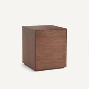 MDF 1-deurs bureauonderbouw, notenhout gefineerd, MIKUBE