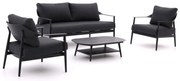 Stoel-bank loungeset Bellagio  | 4 personen | Loungeset Grijs | Aluminium | Kees Smit Tuinmeubelen