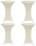 vidaXL Statafelhoes 4 st stretch Ø60 cm crème