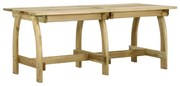 vidaXL Tuintafel 220x74x75 cm geïmpregneerd grenenhout