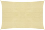 vidaXL Zonnezeil 160 g/m² 4x7 m HDPE beige