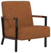 vidaXL Fauteuil kunstleer matbruin