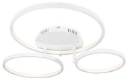 Moderne plafondlamp wit incl. LED en dimmer- Rondas