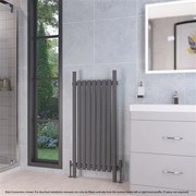 Eastbrook Lambourne horizontale radiator 55x120cm 837W antraciet