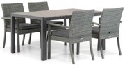 Tuinset 4 personen 155 cm Wicker Grijs Domani Furniture Albergo/Young